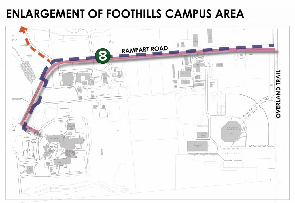 Image of map showing improvements at the Foothills Campus at CSU
