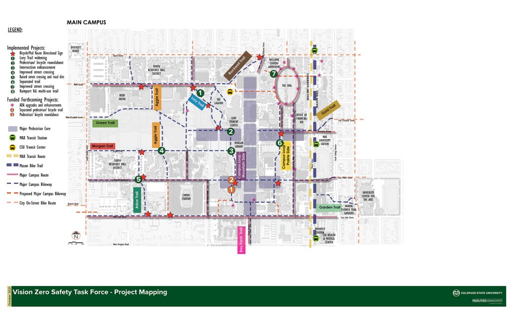 Image of map showing improvements at the CSU campus